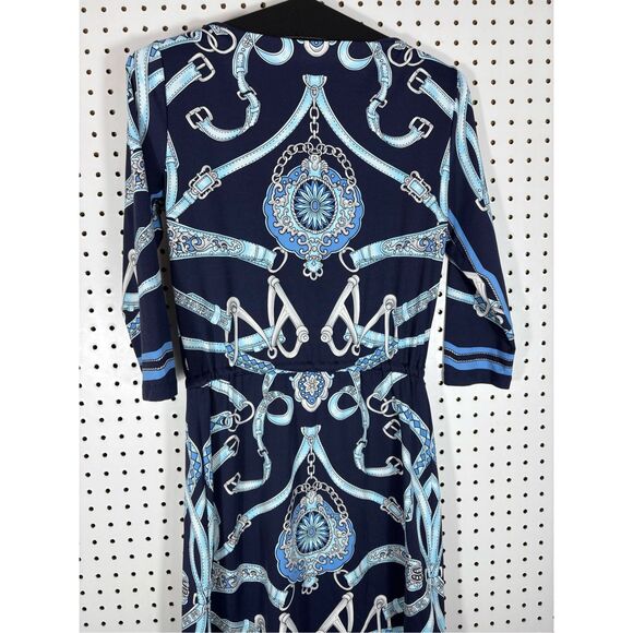 J.McLaughlin nautical chain print Marianne dress size XS - Picture 7 of 9
